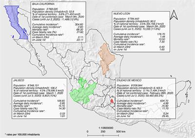 Evaluating the impact of mobility in COVID-19 incidence and mortality: A case study from four states of Mexico